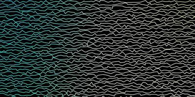 donkerblauwe, groene vectortextuur met wrange lijnen. vector