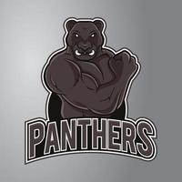 sterk panter mascotte logo vector