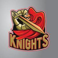 krijger ridder mascotte logo vector