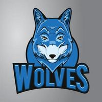 wolven mascotte logo vector