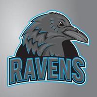 ravenkop mascotte logo vector