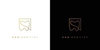 modern en elegant pro tandarts logo ontwerp 3 vector