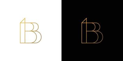 modern en elegant b initialen logo ontwerp 3 vector