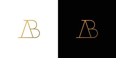 modern en elegant ab initialen logo ontwerp vector