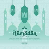 Ramadan banier illustratie in vlak ontwerp vector