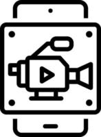 lijnpictogram voor media vector