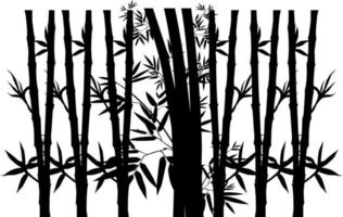 bamboe silhouetten voor kunst illustratie, achtergrond, decoratie, overladen, website of grafisch ontwerp element. vector illustratie