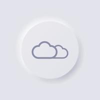 wolk icoon, wit neumorfisme zacht ui ontwerp voor web ontwerp, toepassing ui en meer, knop, vector. vector