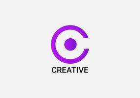 abstract c brief modern eerste logo ontwerp vector