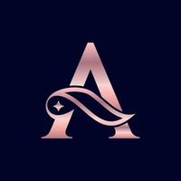 kunstmatig schoonheid logo merk brief een vector