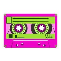 retro cassette bandje plakband in vlak techniek vector