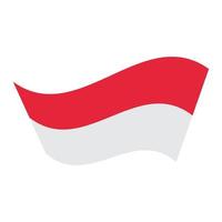 republiek van Indonesië vlag pictogram, vector illustratie logo ontwerp.