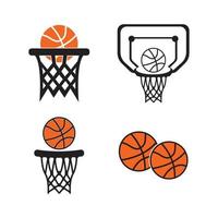 basketbal hoepel icoon vector illustratie logo sjabloon.