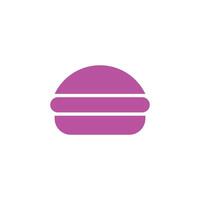 eps10 roze vector kip hamburger Hamburger abstract solide kunst icoon of logo geïsoleerd Aan zwart achtergrond. snel voedsel symbool in een gemakkelijk vlak modieus modern stijl voor uw website ontwerp, en mobiel app