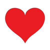 hart en liefde icoon symbool geïsoleerd wit achtergrond. vector illustratie. bewerkbare kleuren. hart, symbool van liefde en Valentijnsdag dag. vlak rood icoon geïsoleerd Aan wit achtergrond. vector illustratie.