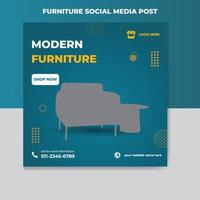modern meubilair uitverkoop sociaal media post en web banier ontwerp sjabloon vector
