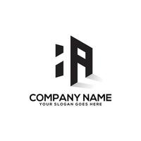 zeshoekig ha eerste brief logo ontwerp met negatief ruimte stijl , perfect voor bedrijf en financiën bedrijf naam, industrie enz vector