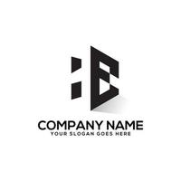zeshoekig hij eerste brief logo ontwerp met negatief ruimte stijl , perfect voor bedrijf en financiën bedrijf naam, industrie enz vector