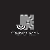 jk monogram logo inspiraties, brieven logo sjabloon vector