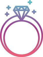 diamant ring vector icoon