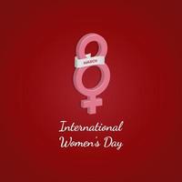 8 maart internasional vrouwen dag groet vector