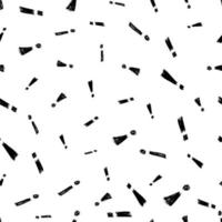 naadloos patroon met hand- getrokken uitroep Mark symbool. zwart schetsen uitroep Mark symbool Aan wit achtergrond. vector illustratie