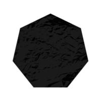 gekrast zevenhoek. donker figuur met verontrust grunge structuur geïsoleerd Aan wit achtergrond. vector illustratie.