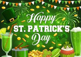 17 maart, st. patricks dag voorjaar vakantie feest vector