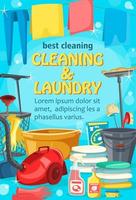 wasserij en schoonmaak, huishouding gereedschap vector
