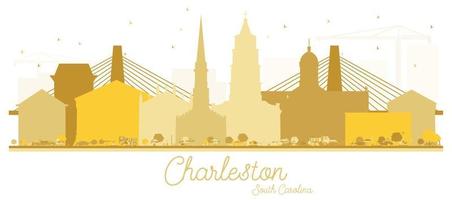 charleston zuiden carolina stad horizon gouden silhouet. vector