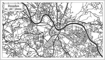 Dresden Duitsland stad kaart in retro stijl. schets kaart. vector