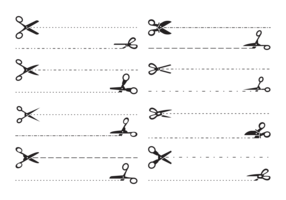 Schaar met gesneden lijnen Vector