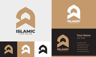 vlak ontwerp Islamitisch koepel modern logo sjabloon vector