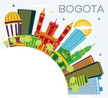 Bogota Colombia stad horizon met kleur gebouwen, blauw lucht en kopiëren ruimte. vector