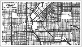 denver Verenigde Staten van Amerika stad kaart in retro stijl. schets kaart. vector