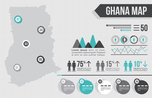 Ghana Kaart Infographic