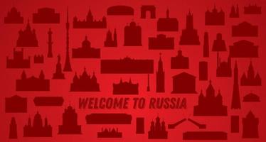 Welkom naar Rusland. vector illustratie.