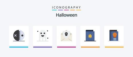 halloween vlak 5 icoon pak inclusief magie. halloween. geest. verschrikking. halloween. creatief pictogrammen ontwerp vector