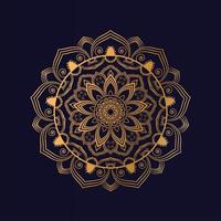 luxe mandala ontwerp goud arabesk stijl vector