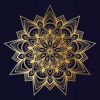 luxe mandala ontwerp goud arabesk stijl vector