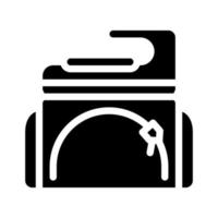 sport- lunchbox zak glyph icoon vector illustratie
