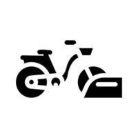 fiets parkeren glyph icoon vector illustratie