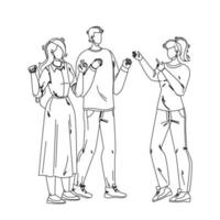 doof mensen communicatie teken taal vector illustratie