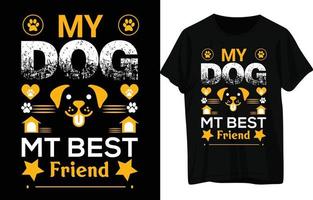 honden t-shirt ontwerp vector