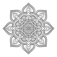 mandala bloem. circulaire patroon in het formulier van mandala voor henna, mehndi, tatoeëren, decoratie. oostelijk tekening, idee voor kleuren. vector