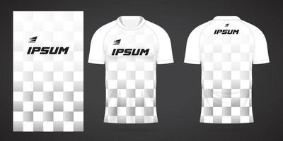 witte sportshirt jersey ontwerpsjabloon vector