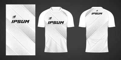 witte sportshirt jersey ontwerpsjabloon vector