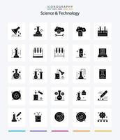 creatief wetenschap en technologie 25 glyph solide zwart icoon pak zo net zo het dossier opslag. wolk rapportage. wetenschap kennis. wolk synchroniseren instellingen. wolk onderhoud configure vector