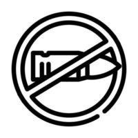 jacht- verbod lijn icoon vector illustratie