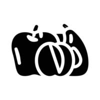 fruit afdeling glyph icoon vector illustratie